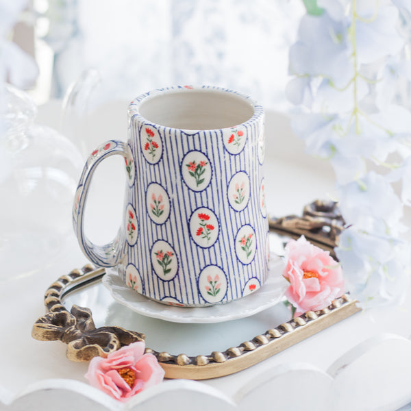 Made to Order Floral Stripes Mug
