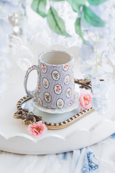 Made to Order Floral Stripes Mug