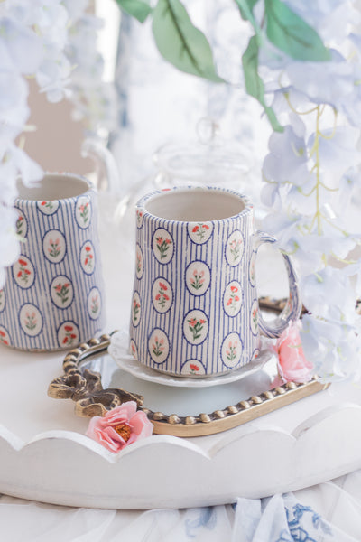Made to Order Floral Stripes Mug