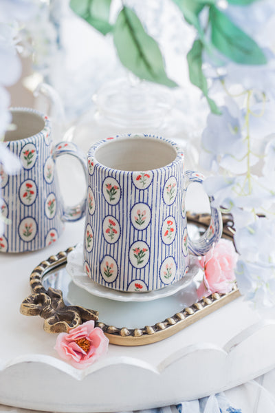 Made to Order Floral Stripes Mug