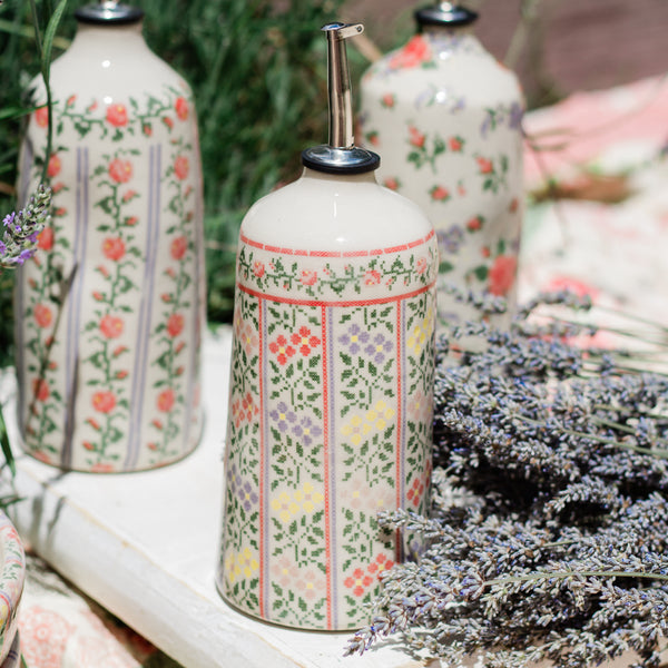 Cross Stitch Wild Flower Oil Bottle