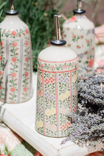 Cross Stitch Wild Flower Oil Bottle