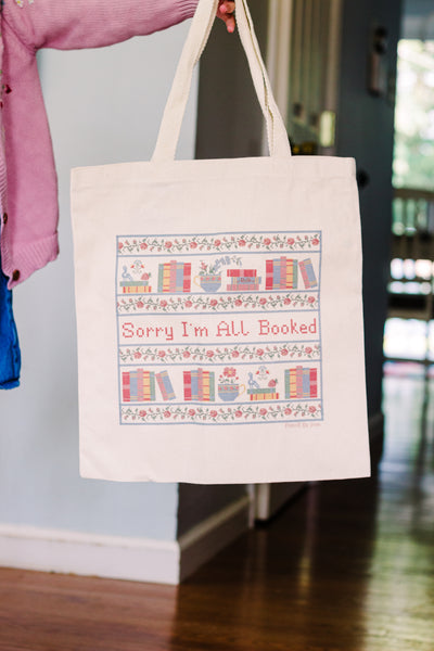 Sorry I'm Booked Canvas Tote Bag