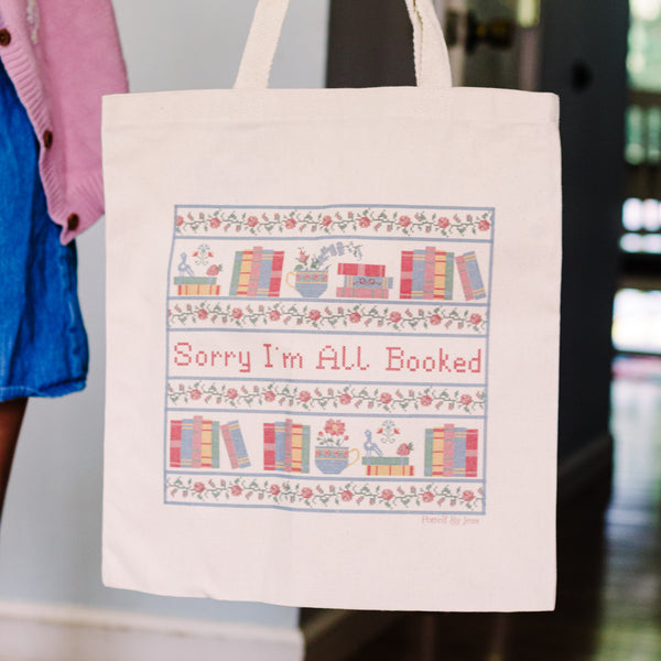 Sorry I'm Booked Canvas Tote Bag