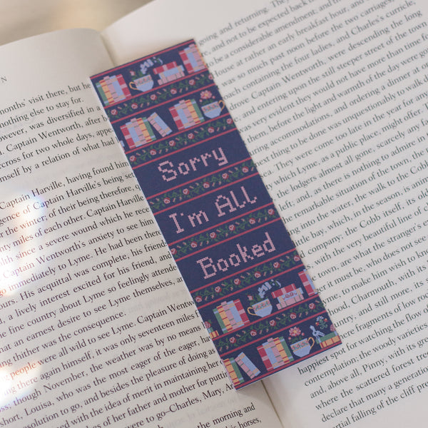 Sorry I'm Booked Paper Bookmark