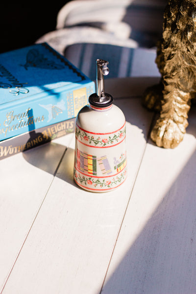 Cross Stitch Bookshelf Syrup Bottle
