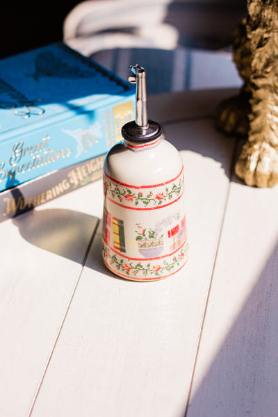Cross Stitch Bookshelf Syrup Bottle