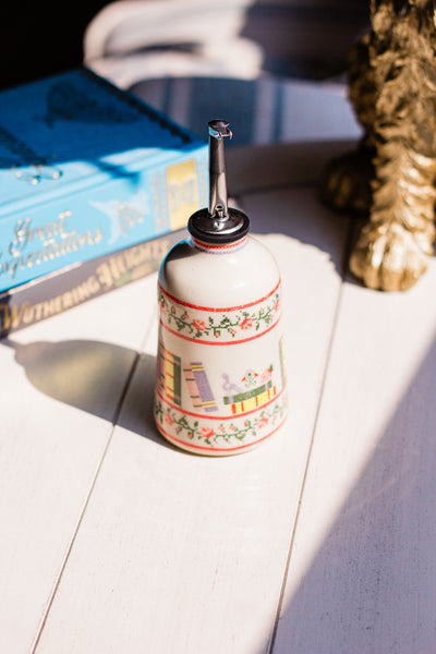 Cross Stitch Bookshelf Syrup Bottle