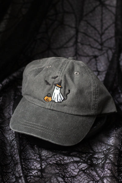 Catspur the Ghost Cat Embroidered Hat