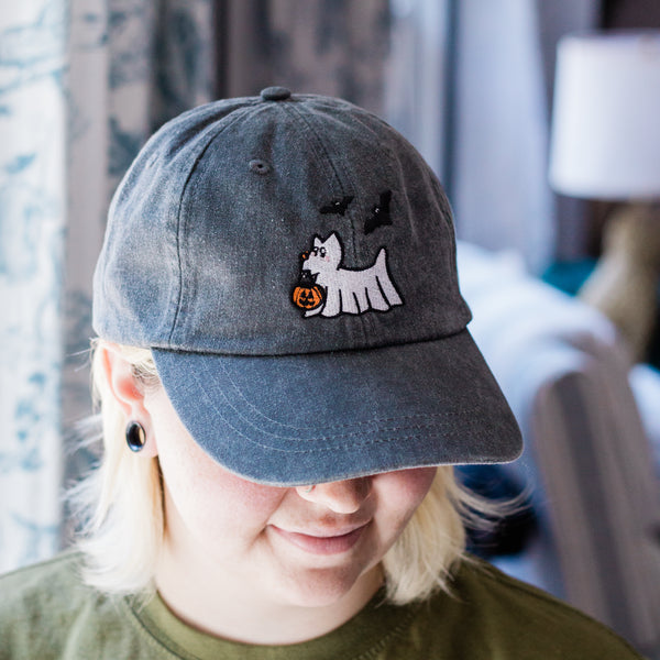 Gus the Ghost Dog Embroidered Hat