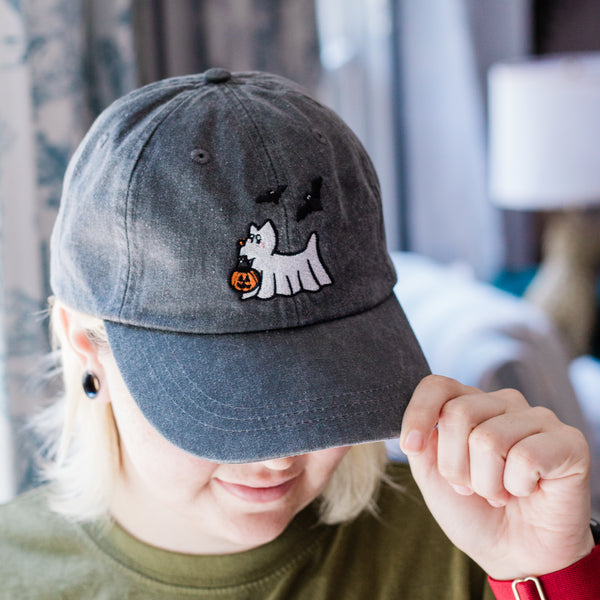 Gus the Ghost Dog Embroidered Hat