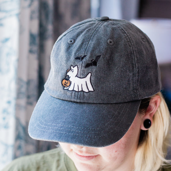 Gus the Ghost Dog Embroidered Hat