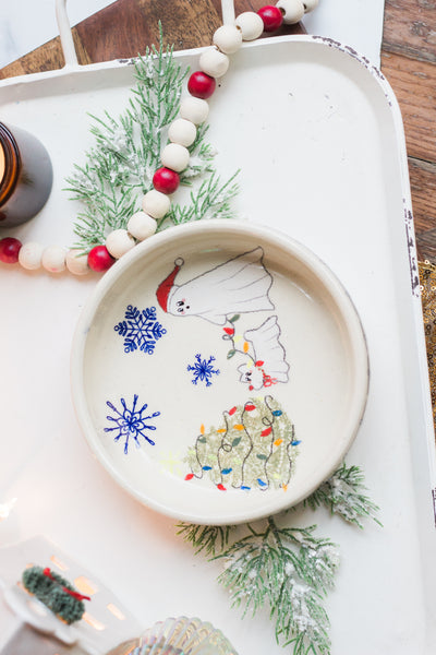 Gus the Ghost Dog Christmas Pasta Bowl
