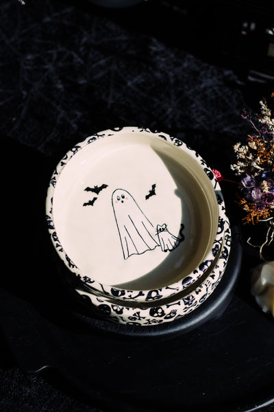 OPENS AUGUST 7th Pre-Order Catsper the Ghost Kitty Pasta Bowl