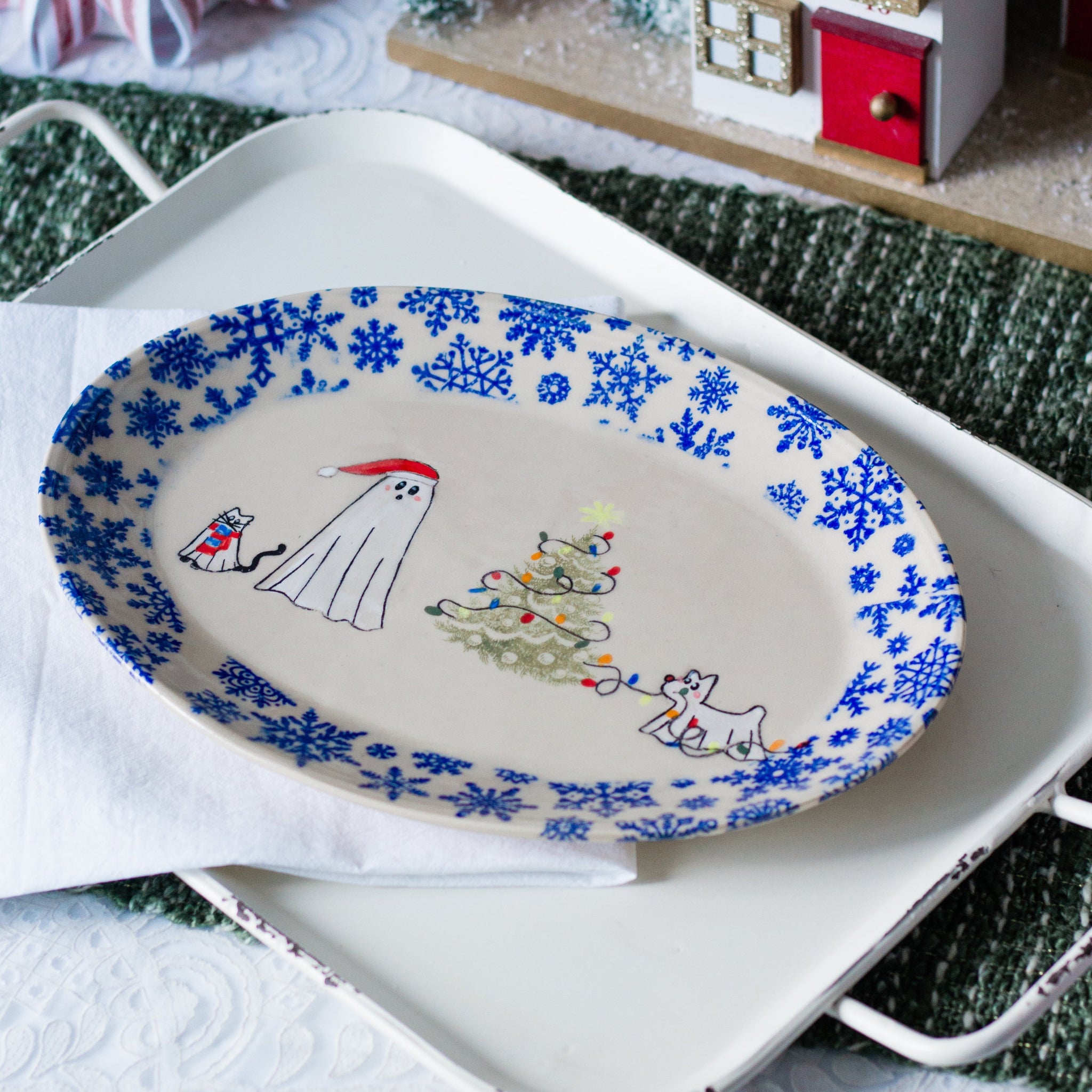 Christmas Ghost Platter