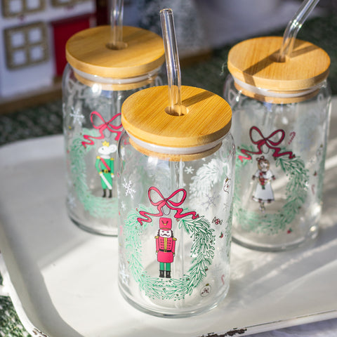 Nutcracker Ballet Trio Glass Cup- Dishwasher Safe