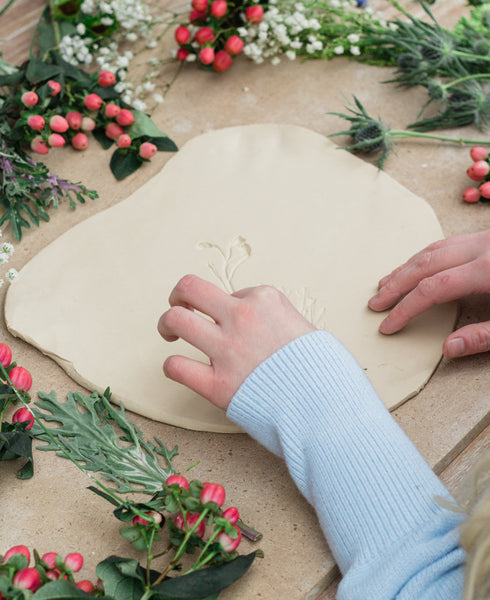 Floral Ceramic Dish & Letting Workshop Canal Winchester 4/17 6:30 pm