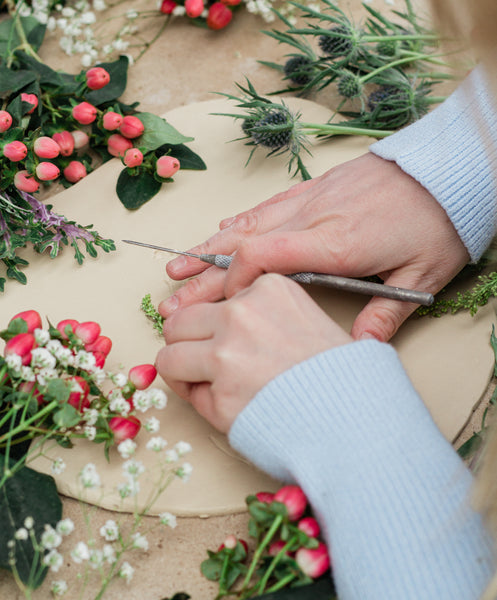 Floral Ceramic Dish & Letting Workshop Canal Winchester 4/17 6:30 pm