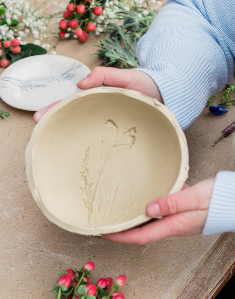 Floral Ceramic Dish & Letting Workshop Canal Winchester 4/17 6:30 pm