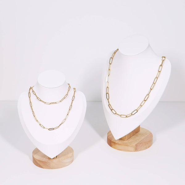 18K Gold PVD Stainless Steel Paperclip Chain Necklace