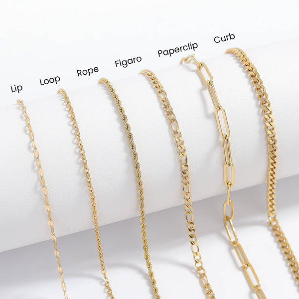 18K Gold PVD Stainless Steel Paperclip Chain Necklace