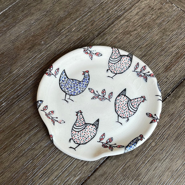 Chicken Print Spoon Rest