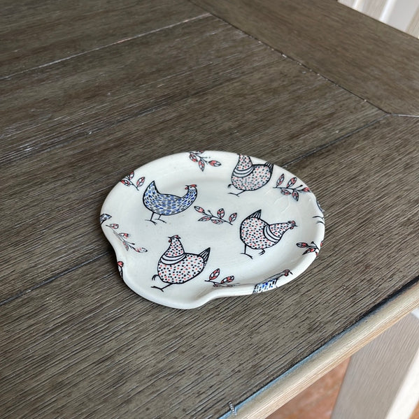 Chicken Print Spoon Rest