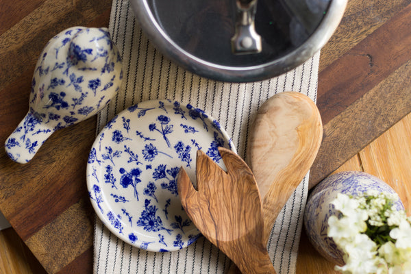Wild Flower Spoon Rest- Blue