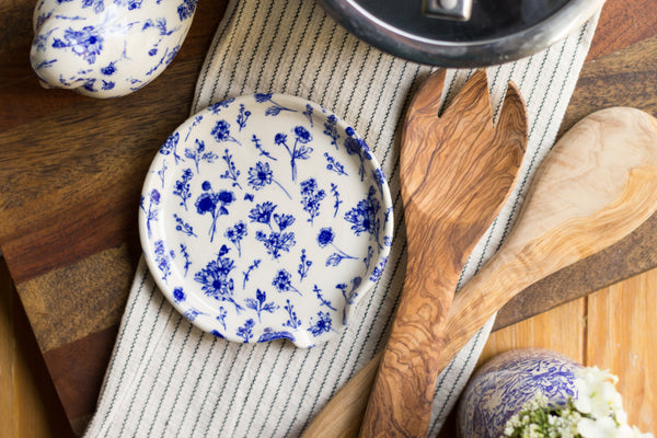 Wild Flower Spoon Rest- Blue